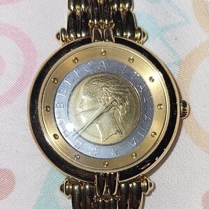Bellezza Gold and Silver Roman Style Watch STAINLESS STEEL NWT